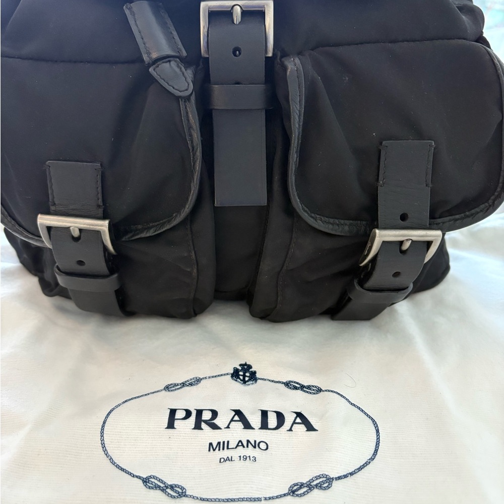 Prada Black Backpack with Adjustable Straps and Durable Fabric - Picture 2 of 5